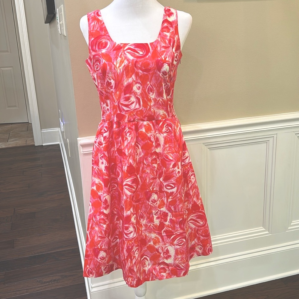 Garnet Hill dress. Vibrant colors Fully lined. No stains/flaws. Size 4.